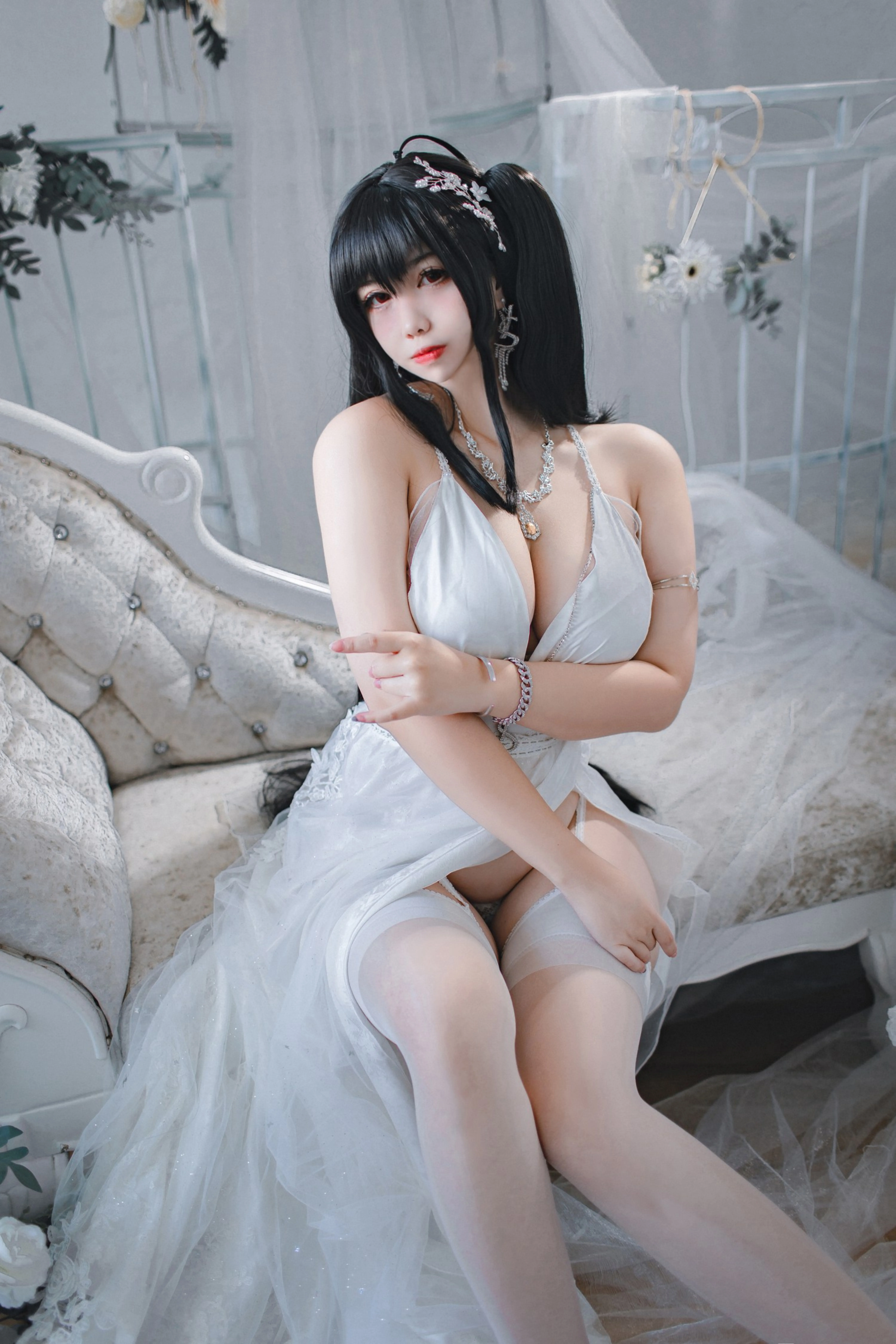 Meroko 魅瞳  cosplay Taihou Wedding Dress – Azur Lane